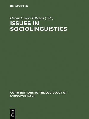 cover image of Issues in Sociolinguistics